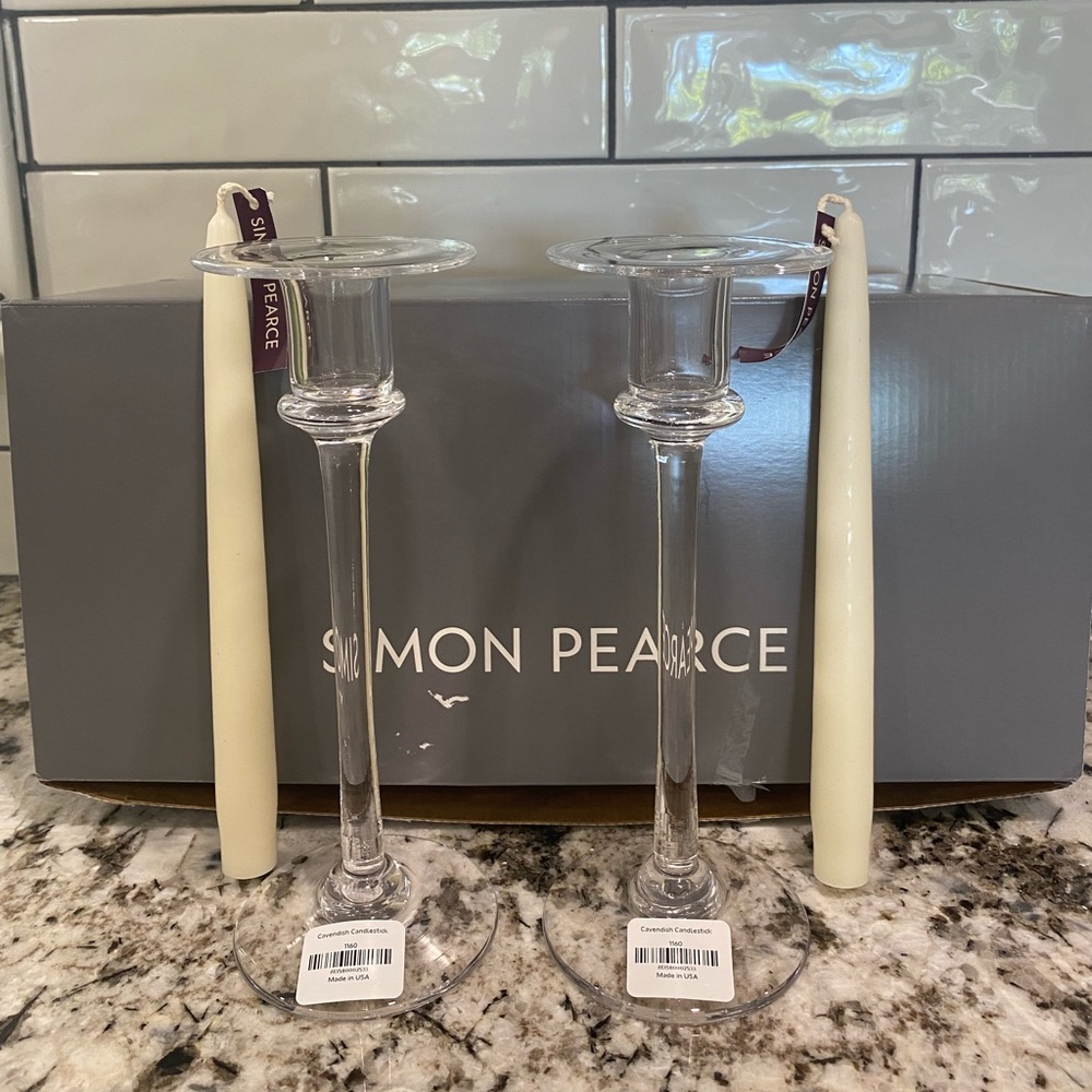 Simon Pearce Cavendish Candlesticks